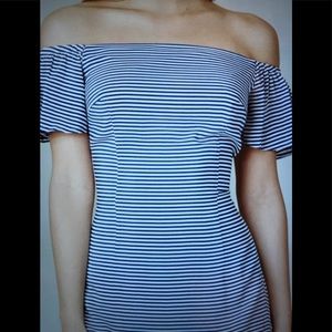 bebe Off-Shoulder A-Line